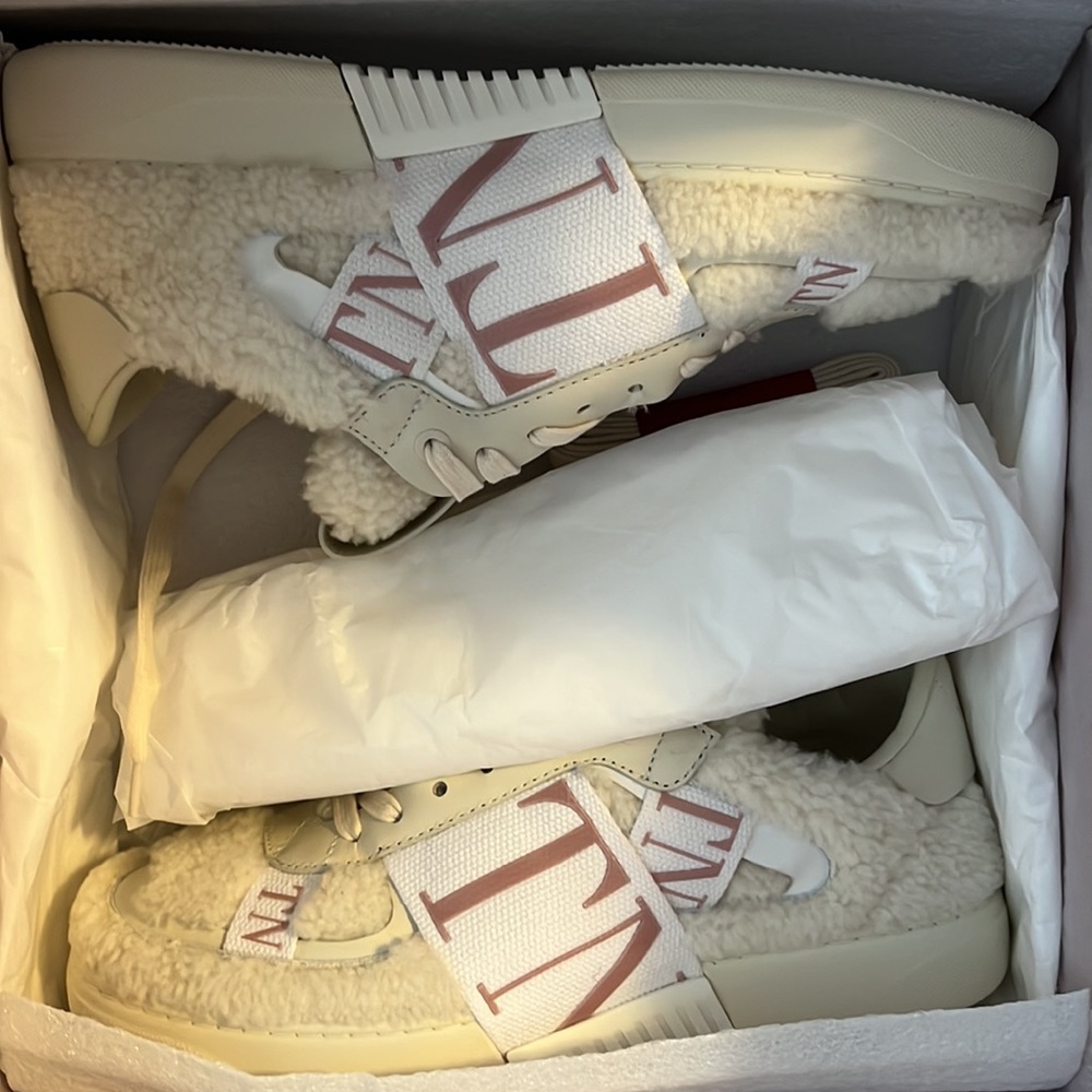 VALENTINO GARAVANI - Low Top Wool Sneaker with bands